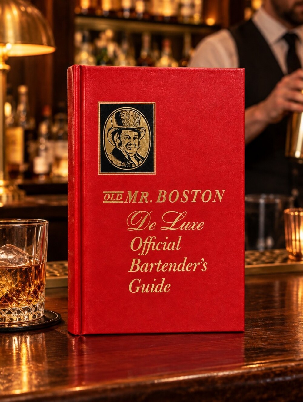 Vintage Old Mr. Boston De Luxe Official Bartender’s Guide Red Hardcover Leo Cott